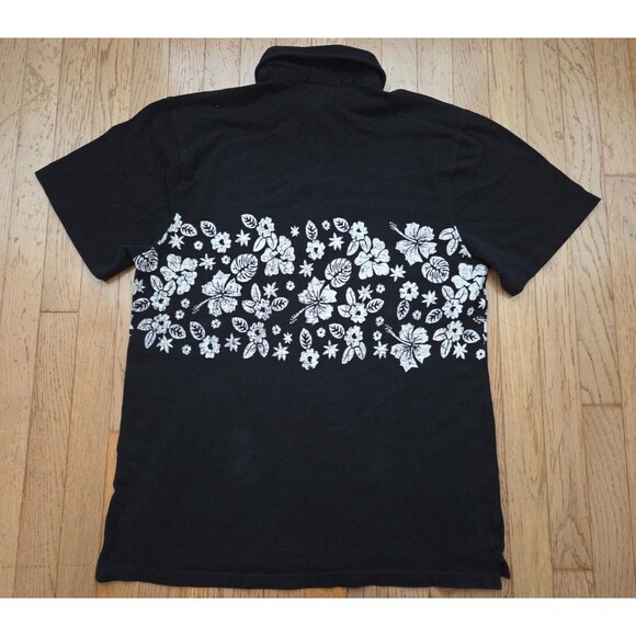 Appalachian State Mountaineers Floral Hawaiian Polo Shirt Black XL Wes & Willy - Picture 6 of 7